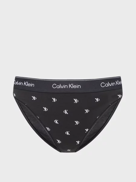 Стрінги Calvin Klein з принтом чорні