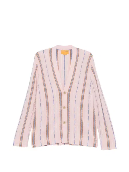 Cardigan Guest In Residence cu dungi roz