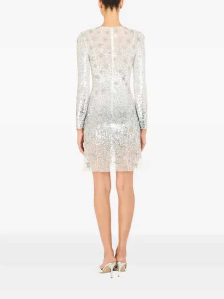 Rochie mini Jenny Packham cu paiete de costum argintiu