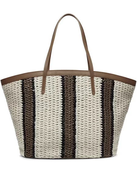 Geantă shopper Brunello Cucinelli cu dungi