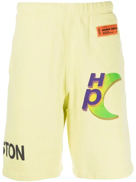 Pantaloni scurți Heron Preston cu imagine galben
