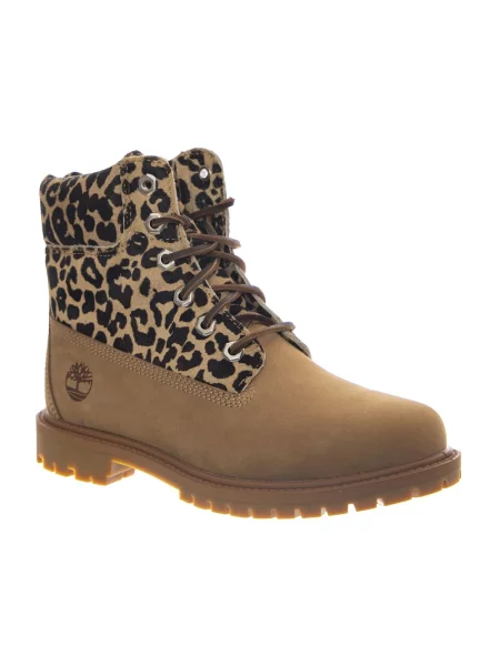 Timberland workery skórzane Premium 6 Inch Lace Up na płaskim beżowy