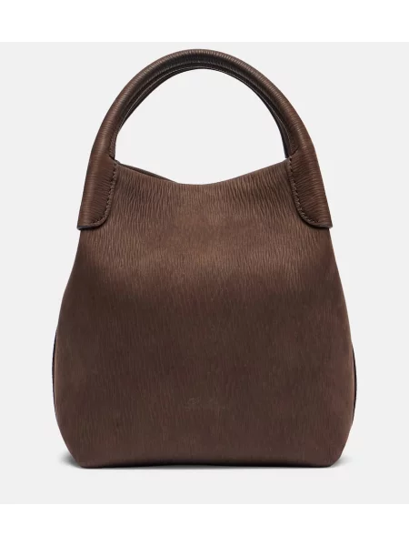Geantă bucket Loro Piana din piele maro