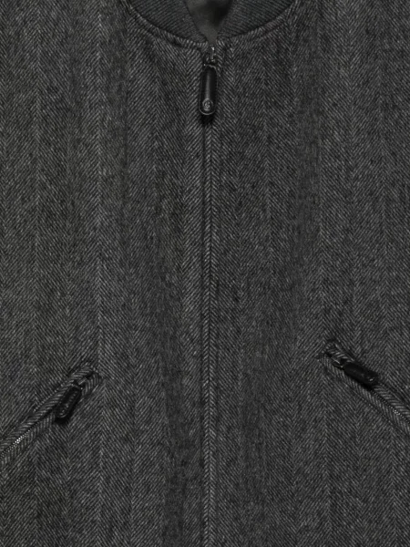 Geacă bomber Giorgio Armani cu model herringbone gri