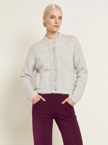 Smith & Soul Pletený Svetr Z Alpaky světle šedá