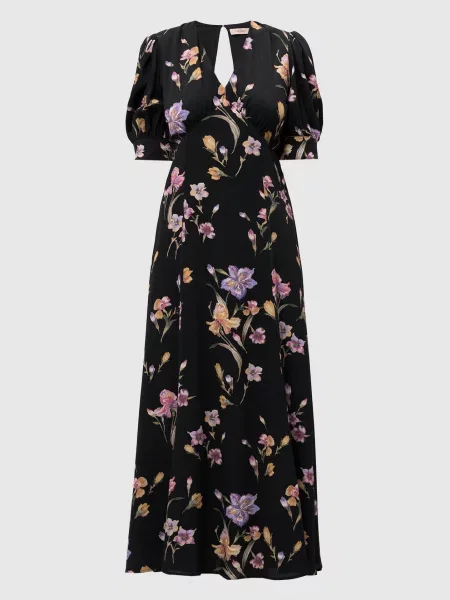 Сукня міді в квітковий принт Twinset чорна