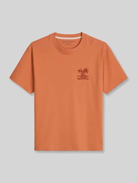 T-shirt o kroju loose fit z czystej bawełny Marc O'polo
