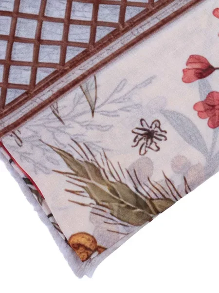 Fular D'aniello cu perle cu model floral