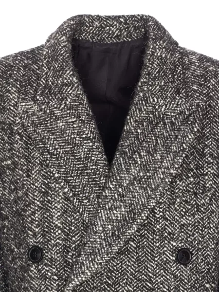 Palton Isabel Marant cu model herringbone gri