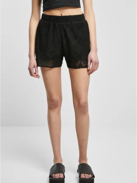 Szorty Urban Classics koronkowe czarne