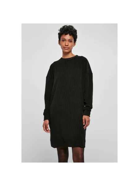 Rochie mini Urban Classics de catifea negru