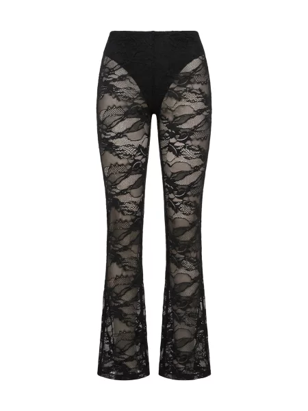 MYLAVIE by Sarah Harrison Kalhoty Lace trousers' černá
