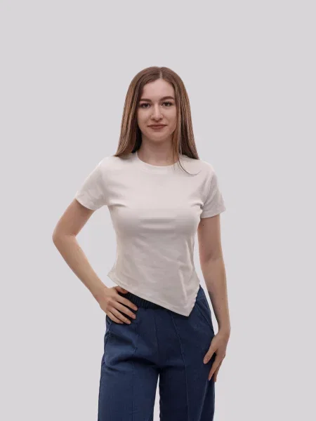 Футболка STREAM віскоза/поліестер білий