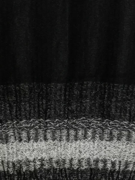 Κασκόλ Yohji Yamamoto με κρόσσια μαύρο