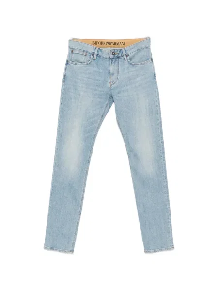 Blugi Emporio Armani cu autograf albastru