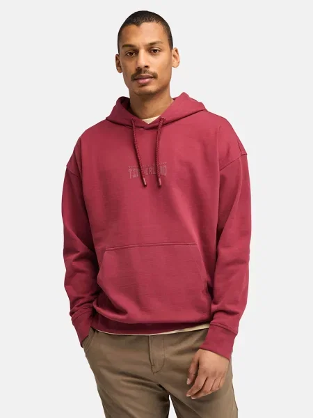 Худі Timberland Back Logo бавовна/поліестер червоний