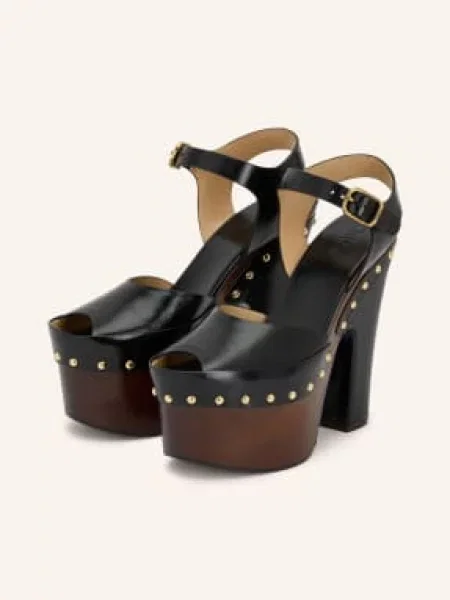 Chloé Sandály Na Platformě Meret S Cvočky black černé