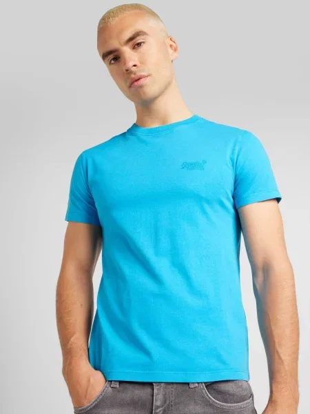Tricou Superdry cu autograf albastru