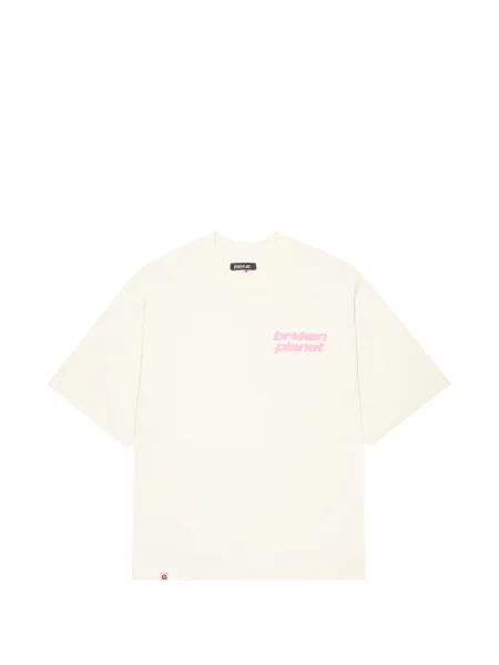 Tricou Broken Planet cu imagine alb