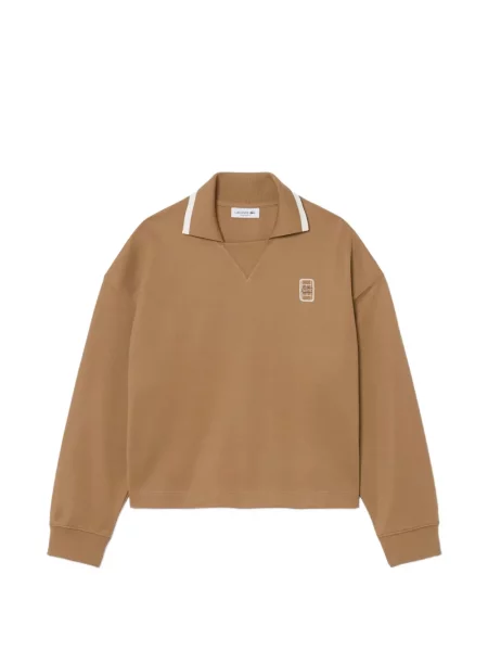Gulerat tricou polo Lacoste maro