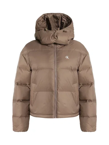 Calvin Klein Jeans Zimní bunda ESSENTIAL brokátová bílá