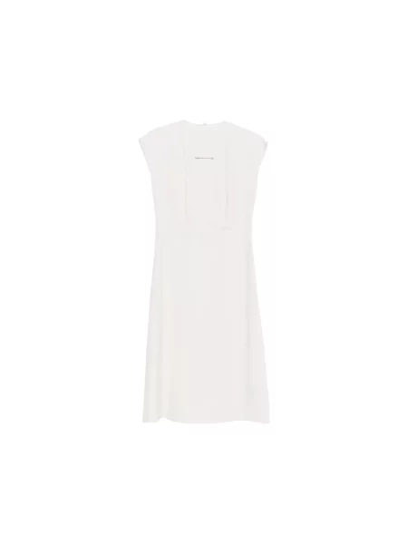 Sukienka midi Calvin Klein kopertowa beżowa