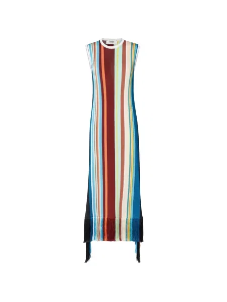 Rochie Fendi cu dungi albastru