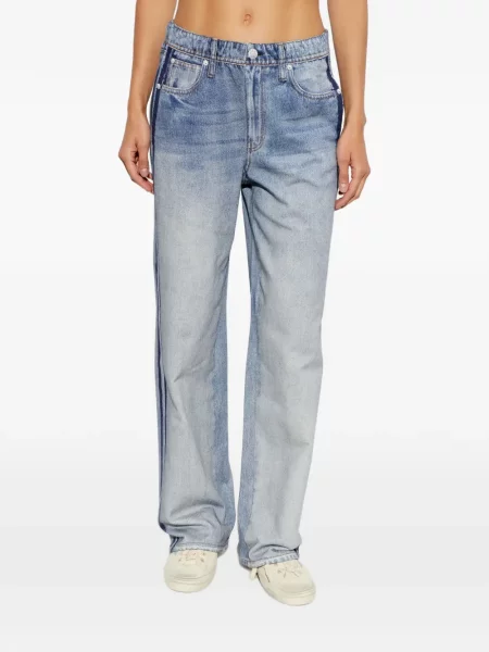 Pantaloni Rag & Bone cu dungi albastru