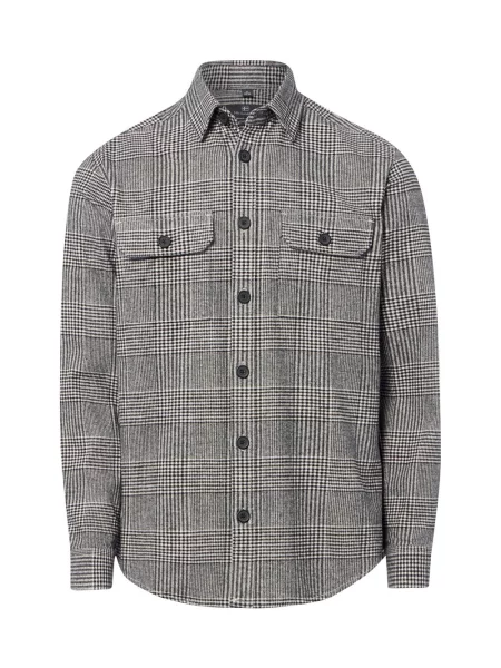 Nils Sundström koszula typu overshirt Mężczyźni Regular Fit Flanela S czarny