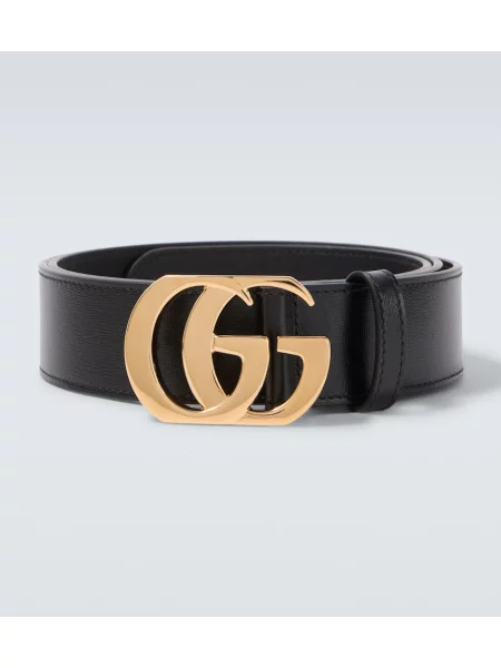 Cu centură curea Gucci din piele negru