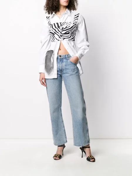 Top Dolce & Gabbana cu imagine cu model zebră negru