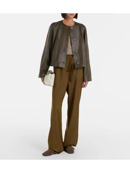 Pantaloni Max Mara de lână verde