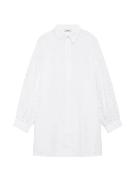 Rochie Anine Bing cu broderie de costum alb