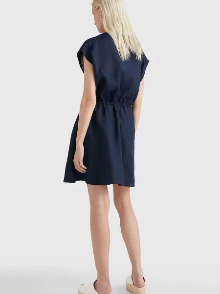 Льняное платье Tommy Hilfiger синее