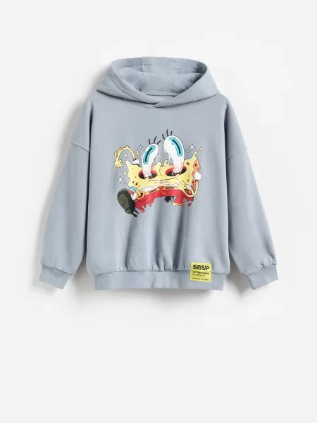 Reserved Mikina SpongeBob tmavosivá