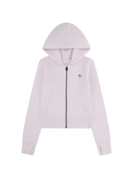 Bluza z kapturem dziecięca Abercrombie Fitch różowa