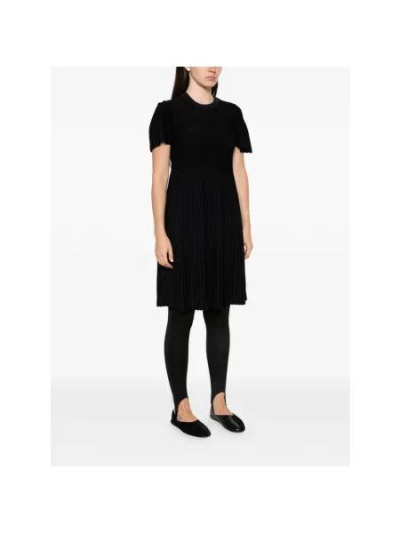 Sukienka midi Emporio Armani w paski z paskiem czarna