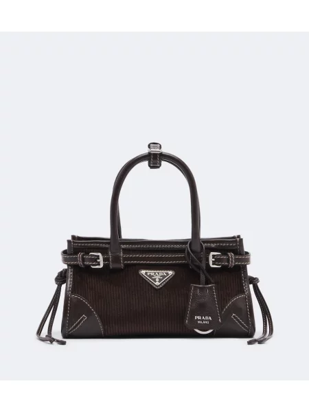 Top Prada de catifea cord maro
