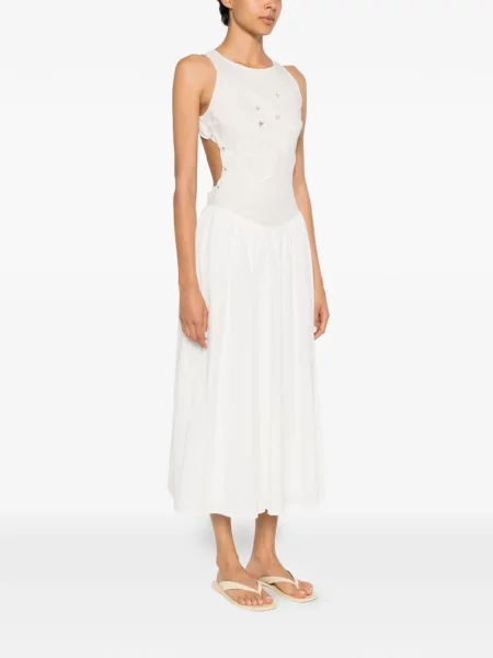 Rochie midi Frankies Bikinis alb