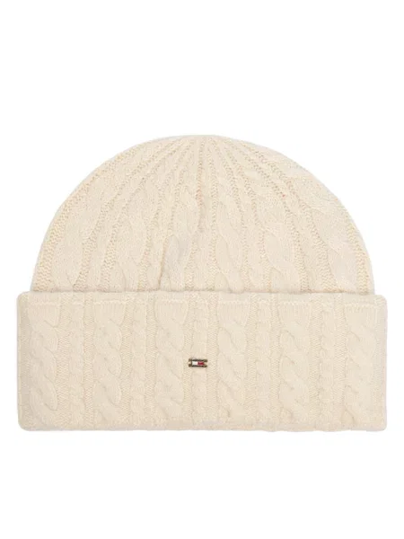Tommy Hilfiger Czapka beige beżowa