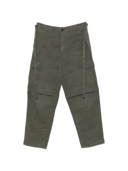 Pantaloni cargo Fendi cu model camuflaj verde