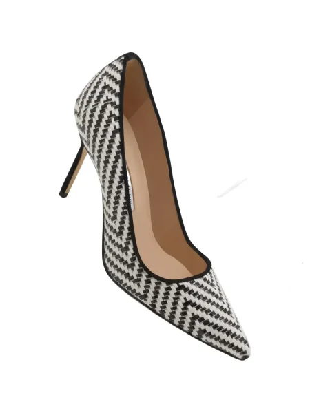 Pantofi cu toc Manolo Blahnik alb