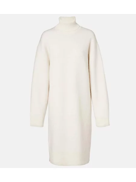 Sukienka Toteme wełniana garniturowa biała