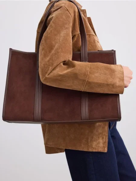 Mohito Shopper stiliaus rankinė tamsiai ruda