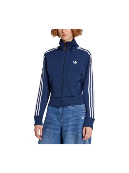 Dzianinowy top sportowy Adidas do biegania niebieski