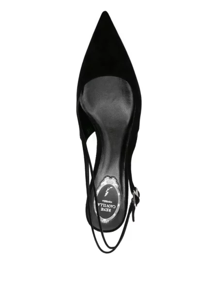 Pantofi cu toc Rene Caovilla slingback negru