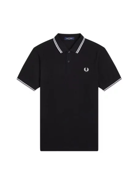 Fred Perry koszulka polo Mężczyźni jednolity S czarny