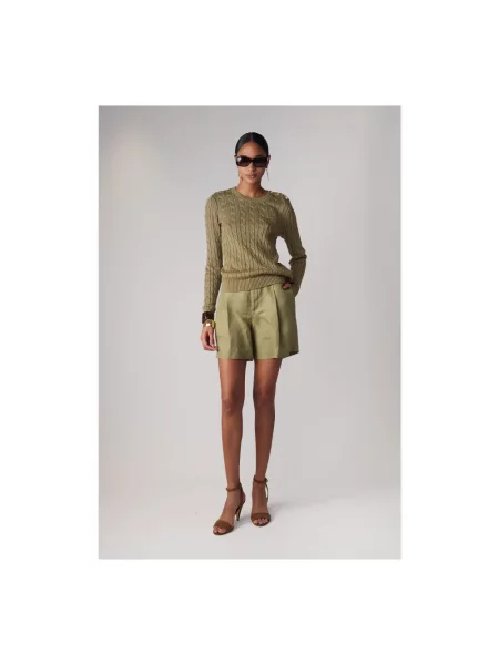 Dzianinowy sweter Ralph Lauren zielony