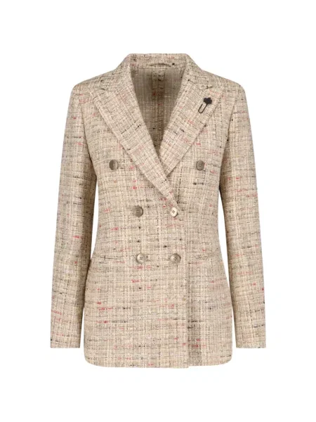 Sacou Lardini din tweed cu două rânduri de nasturi