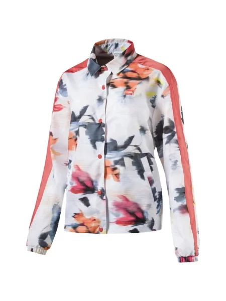Geacă Puma cu model floral alb